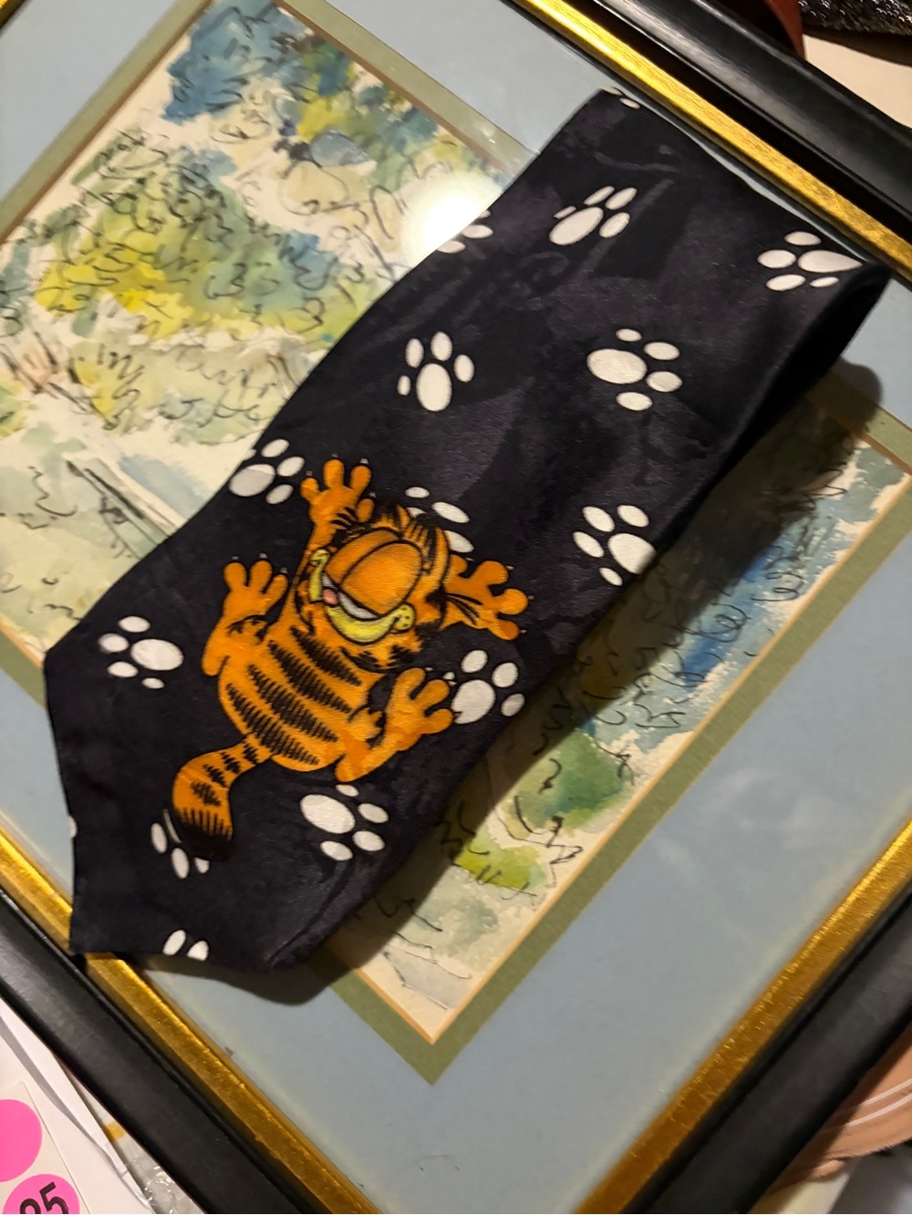 VTG Garfield Men's Tie Novelty Character Licensed 90s Cat Cartoon